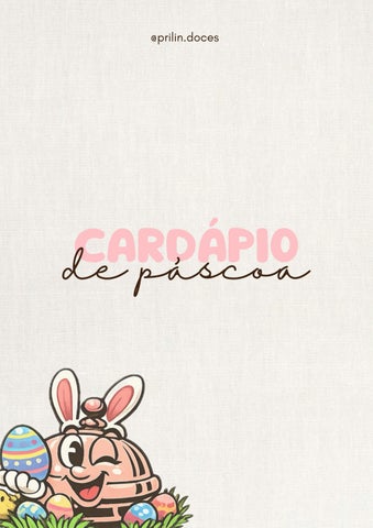 Cárdapio de páscoa - PRILIN