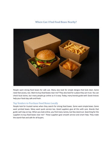 Where Can I Find Food Boxes Nearby