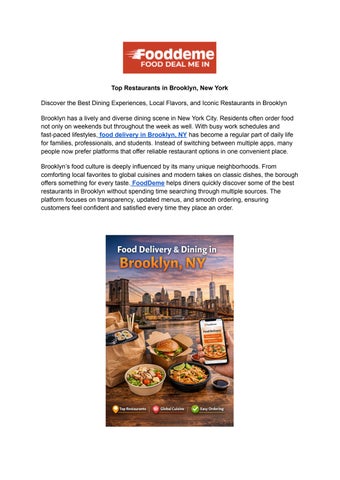 Top Restaurants in Brooklyn, New York