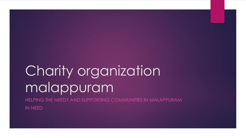 Charity organization malappuram