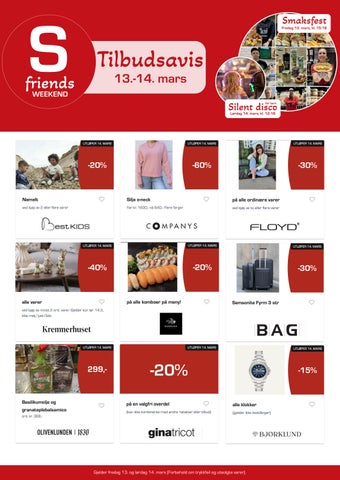 Sirkus Friends weekend 13.-14. mars 2026 tilbud some