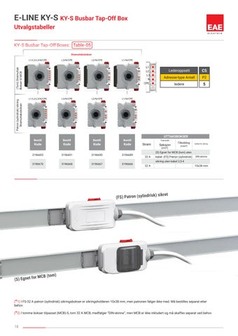 EAE E-Line-KY S Busbar-systemer mseipa com 第 20 页