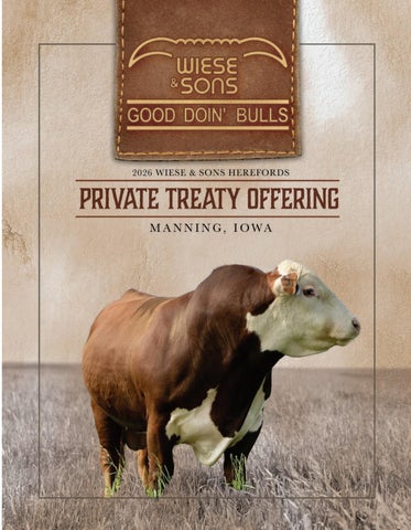 2026 Wiese & Sons Private Treaty Sale Catalog