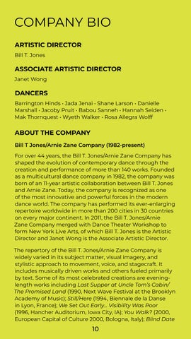 Bill T. Jones/Arnie Zane Company: Still / Here - Program 第 10 页