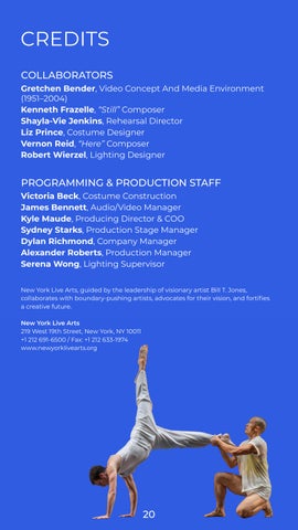 Bill T. Jones/Arnie Zane Company: Still / Here - Program 第 20 页