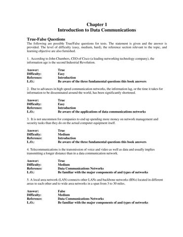Test Bank For Business Data Communications and Networking, 14th Edition ...