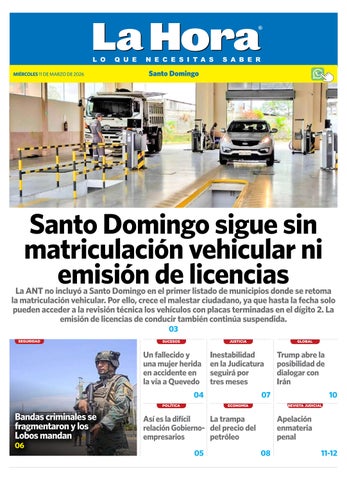 Santo Domingo: 11 de Marzo, 2026