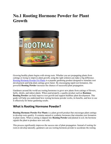 No.1 Rooting Hormone Powder for Plant Growth