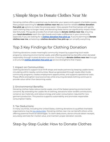 5 Simple Steps to Donate Clothes Near Me
