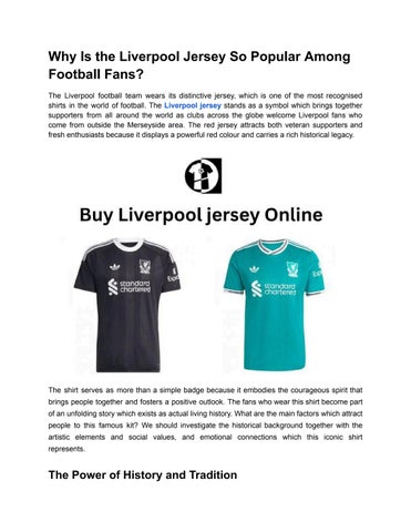 Why the Liverpool F.C. Jersey Is So Popular | Liverpool Jersey Guide