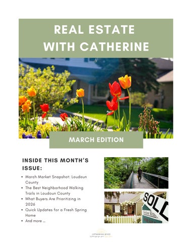 Real Estate with Catherine: March Newsletter