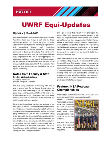 UWRF Equi-Updates Newsletter March 2026