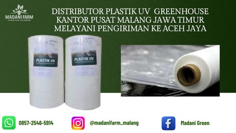 Distributor Perlengkapan Greenhouse Madani Farm di Malang Pengiriman ke Kab Aceh Jaya 