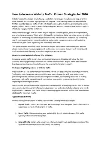 How to Increase Website Traffic: Proven Strategies for 2026