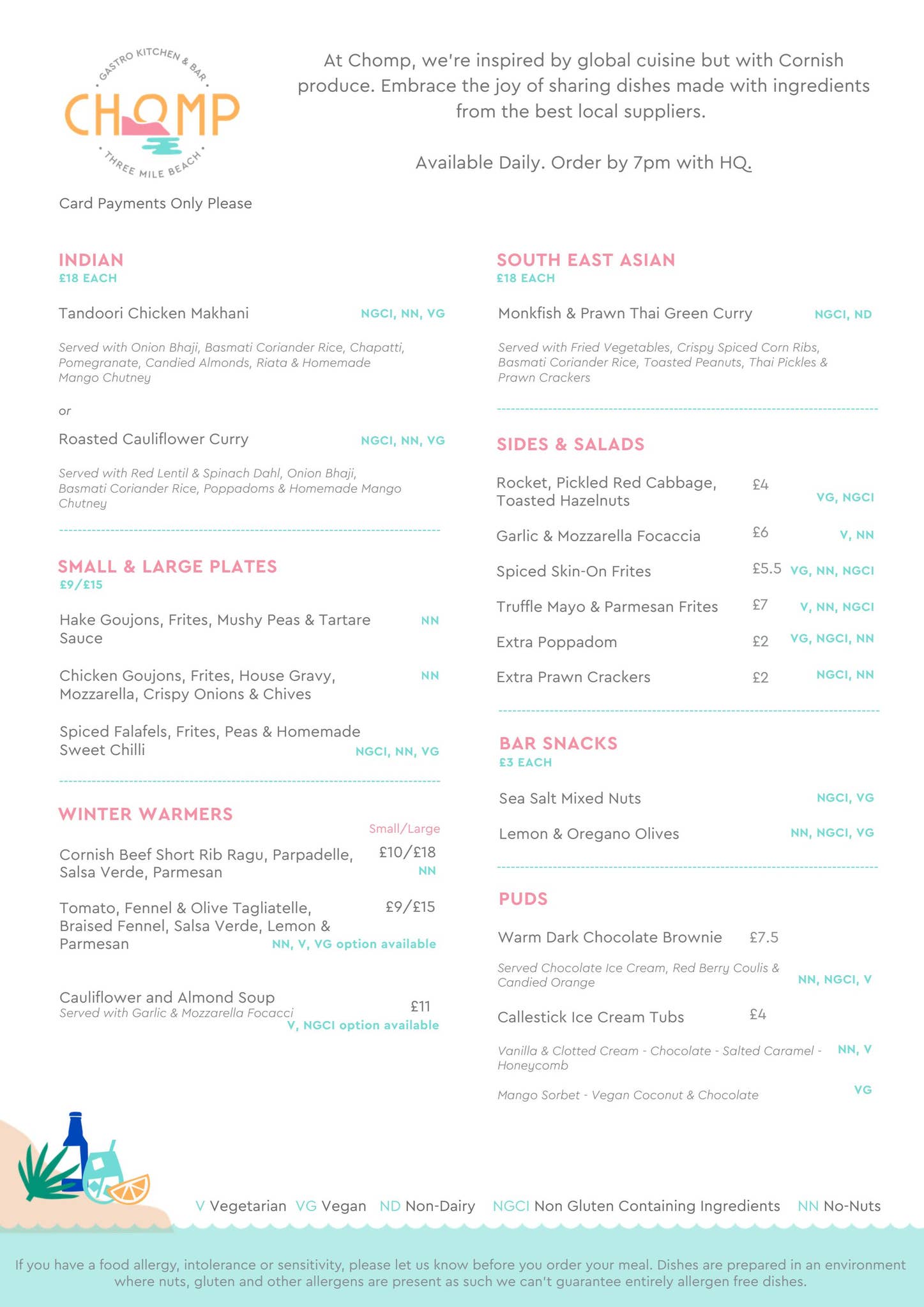 Chomp Menu - House App by threemilebeach - Issuu