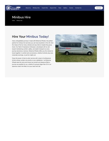 Minibus Hire | Britannia Wheels