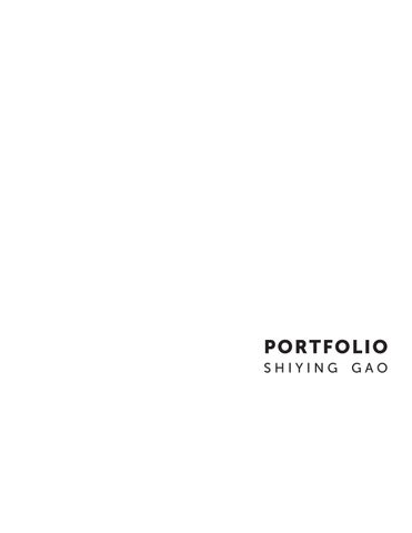 Portfolio - Shiying Gao