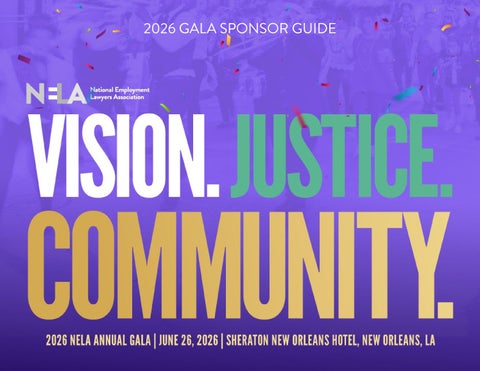 2026 NELA Gala Sponsor Guide