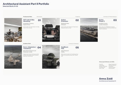 Amna Zaidi Part II Architectural Assistant Portfolio