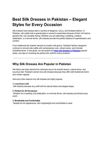 Best Silk Dresses in Pakistan - Zahra Rubab