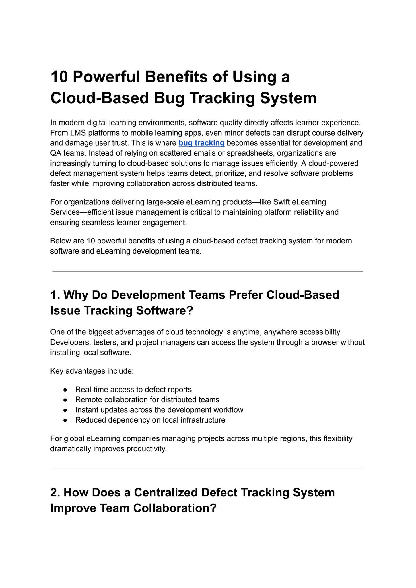 10 Powerful Benefits of Using a Cloud-Based Bug Tracking System by ...