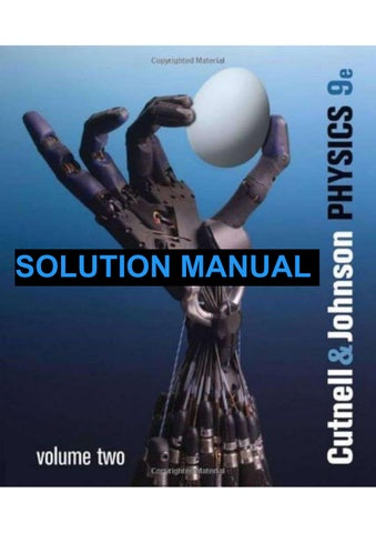 Full Instructor’s solutions manual for Physics 9th edition John D. Cutnell, Kenneth W. Johnson