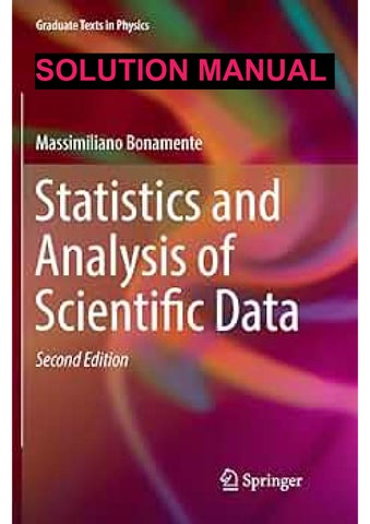 Instructor's Solution Manual Statistics and Analysis of Scientific Data 2nd edition Massimiliano Bon