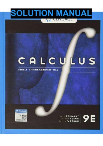 Instructor’s Solutions calculus early transcendentals 9th edition james stewart, daniel k. clegg, sa