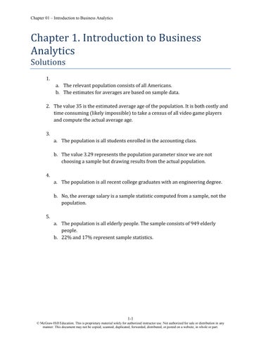 Solution Manual for Business Analytics 2nd Edition by Sanjiv Jaggia, Alison Kelly, Kevin Lertwachara