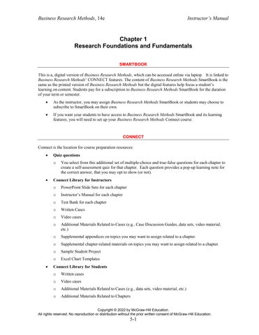 Solution Manual for Business Research Methods 14th by Pamela Schindler