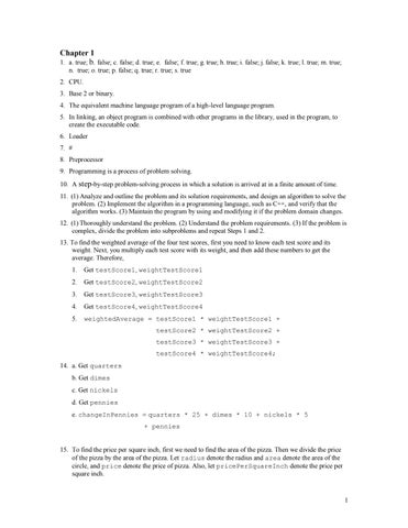 Solution Manual For C Programming From Problem Analysis to Program Design 8th Edition by D.S. Malik