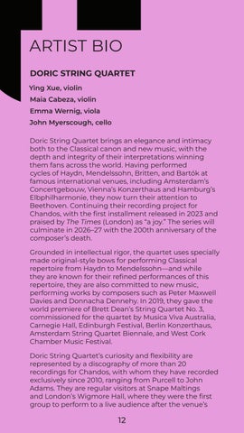 Doric String Quartet - Program 第 12 页