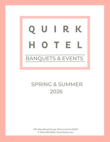 Spring & Summer Banquets 2026