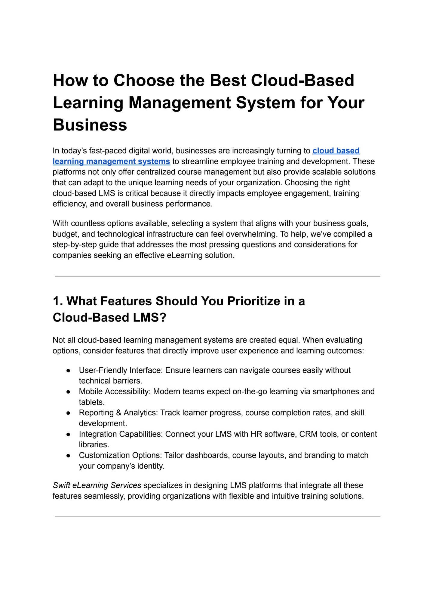 How to Choose the Best Cloud-Based Learning Management System for Your ...