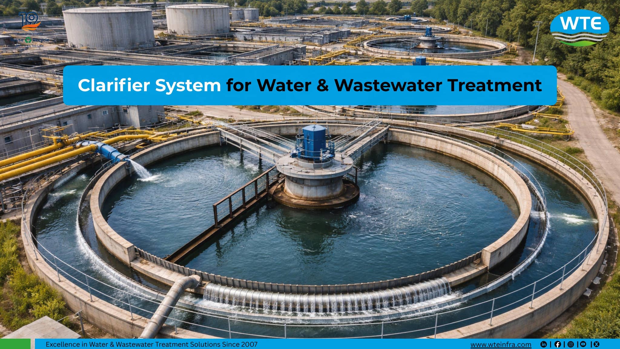 Clarifier System for Water & Wastewater Treatment WTE Infra Projects ...
