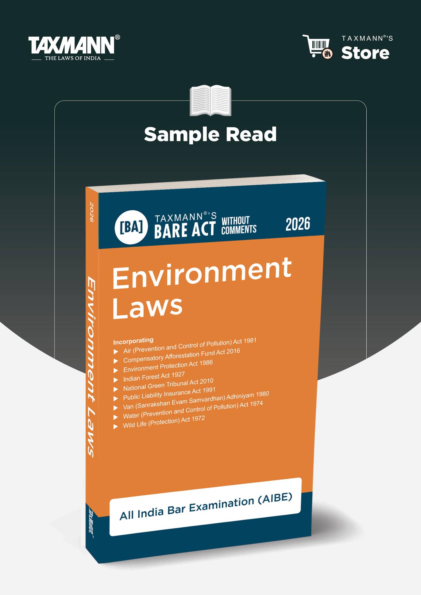 Taxmann's Environment Laws – Bare Act without Comments | AIBE by ...