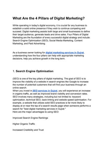 What Are the 4 Pillars of Digital Marketing