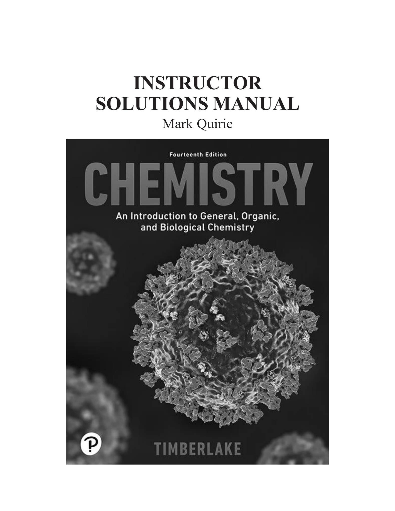 Solution Manual For Chemistry An Introduction to General, Organic, and ...