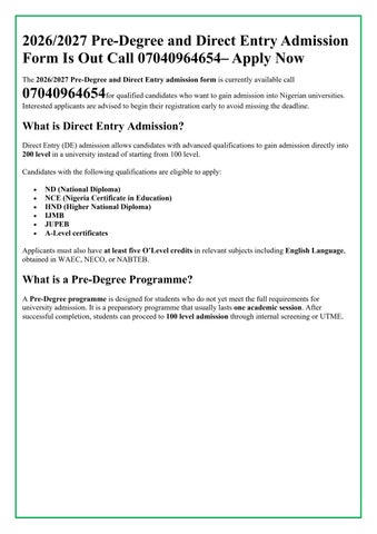 Igbinedion University,Admission Form 2026)-2027,TransFer & JupebForm Is Out ☎️ (0)7040-964-654)(DR M