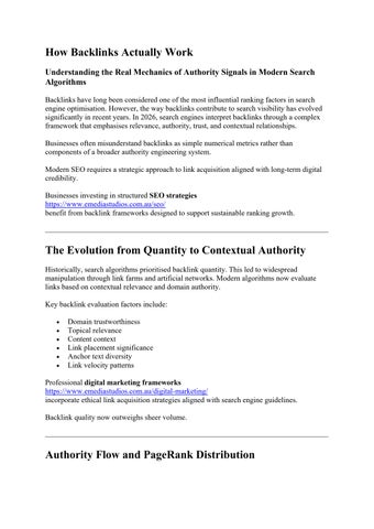 How Backlinks Actually Work