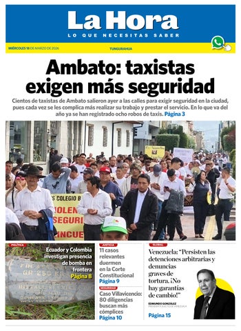 Tungurahua 18 de marzo de 2026