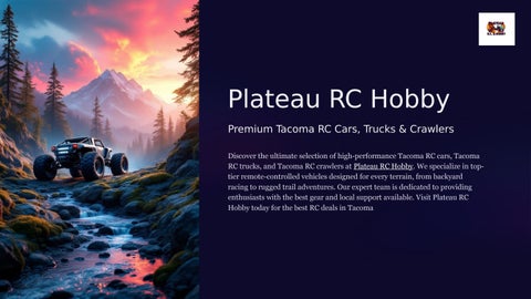 RC Trucks & Crawlers - Plateau RC