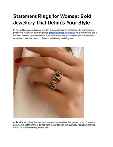 Statement Rings for Women