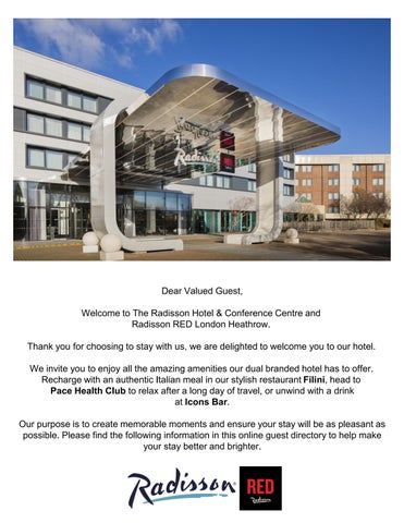Guest Directory & Welcome Letter