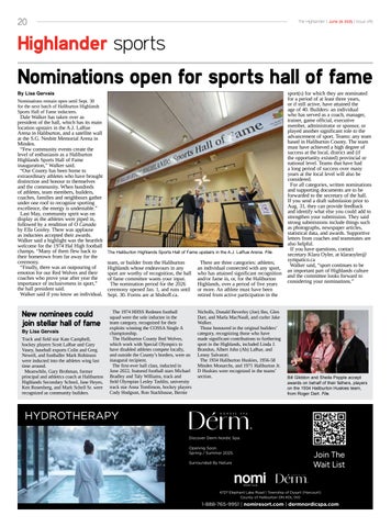 PC38 - Best Sports Section - 3rd place - Haliburton Highlander