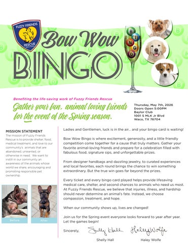 2026 Bingo Sponsor Book