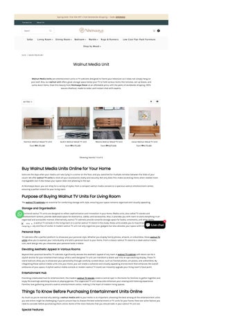 Shop Elegant Walnut Media Console by Nismaaya Decor