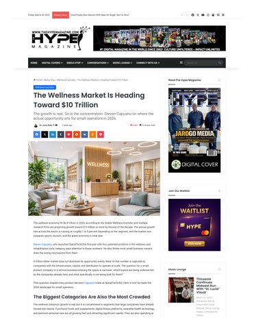 The Wellness Market Is Heading Toward $10 Trillion