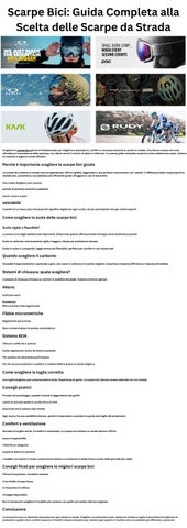 Scarpe Bici Guida Completa alla Scelta delle Scarpe da Strada (1)