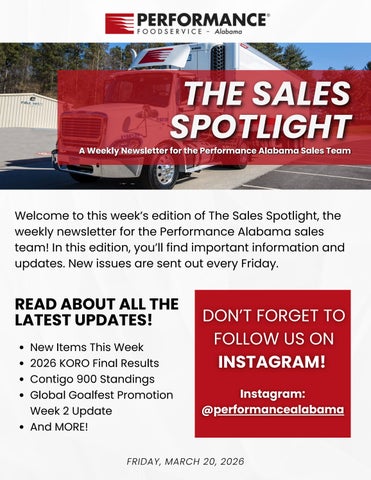 Sales Spotlight Newsletter 3.20.2026